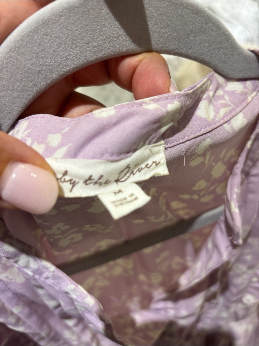 Lavender Floral Ruffle Mini Dress - Picture 7 of 7
